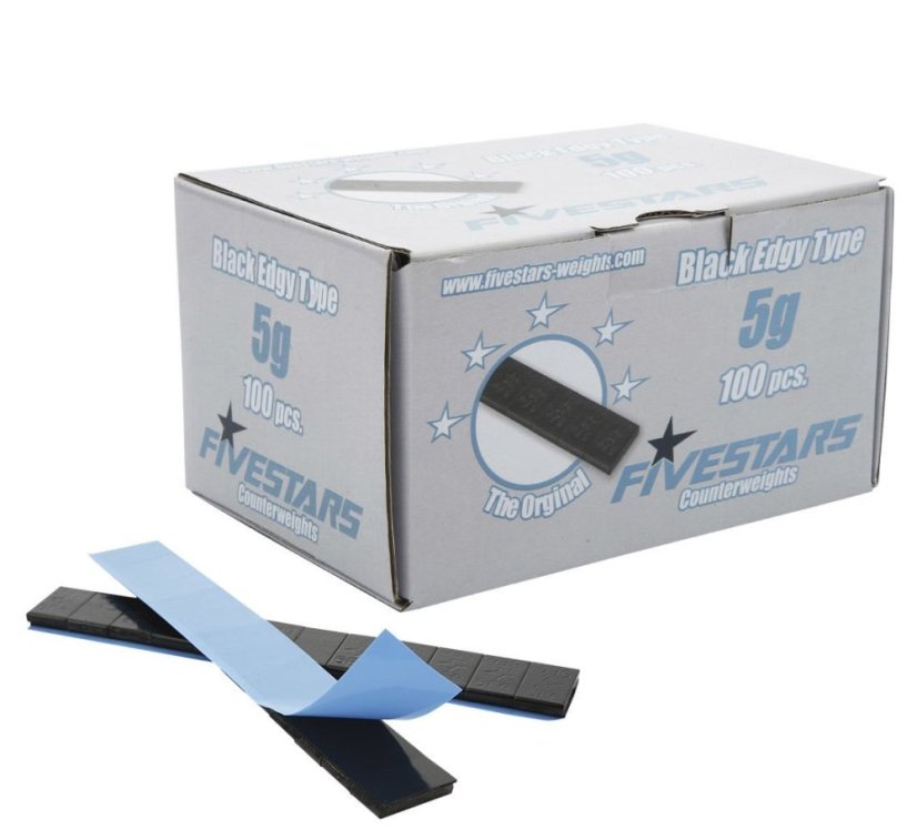 Klebegewichte BLACK 60g Streifen (5g) 100St.