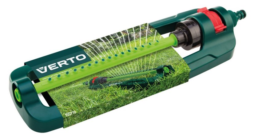 Oszillierender Sprühapparat, Sprühfläche bis zu 12 x 18 m, 16 Sprühdüsen, Nadel zum Reinigen der Düsen 15G770