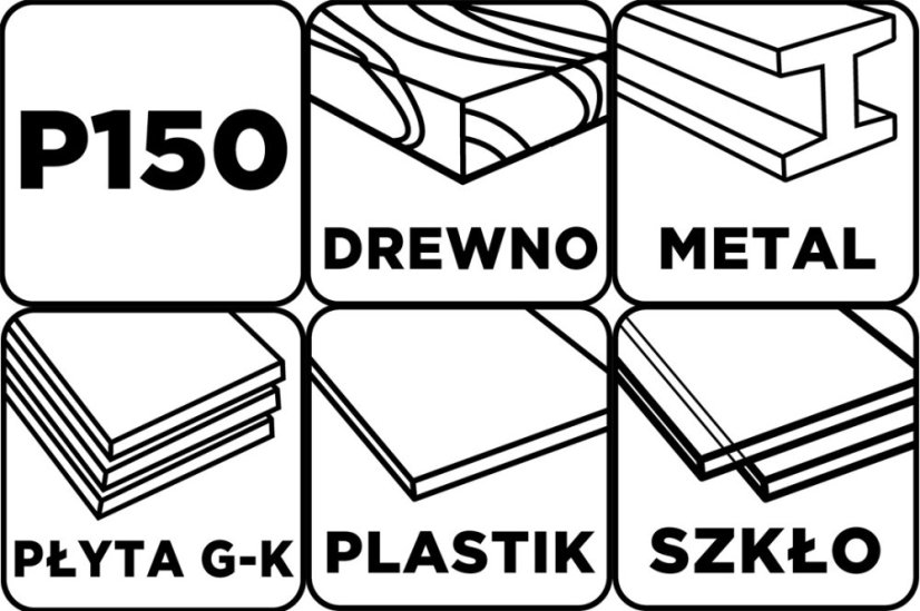 Mreža za mljevenje bijela 115 x 280 mm, P150 58T144