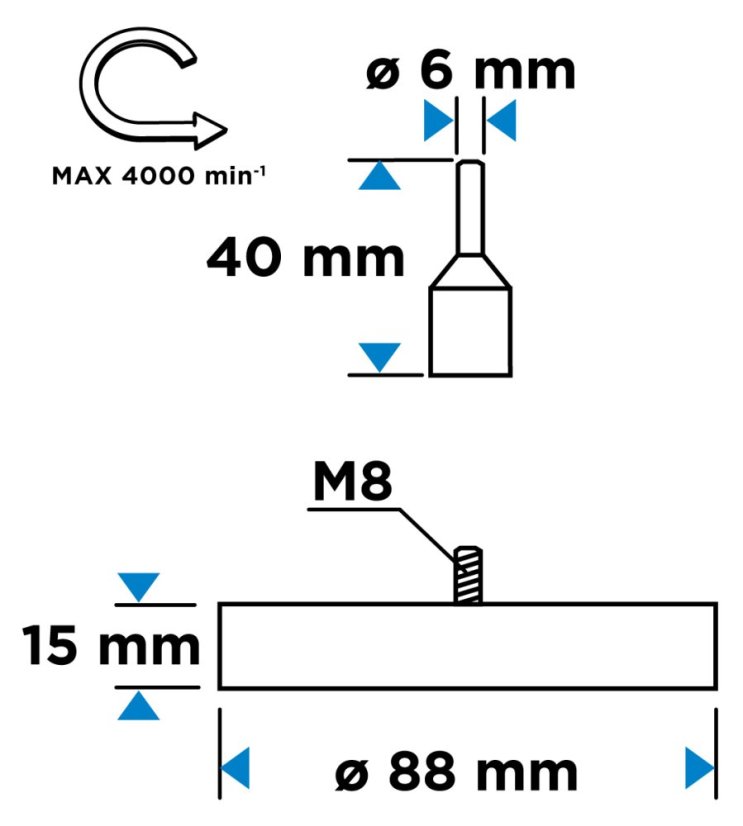 Колело за отстраняване на лепило 88 mm 55H811