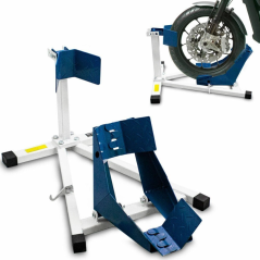 Stojan na motocykl pod přední kolo White/Blue HD17066