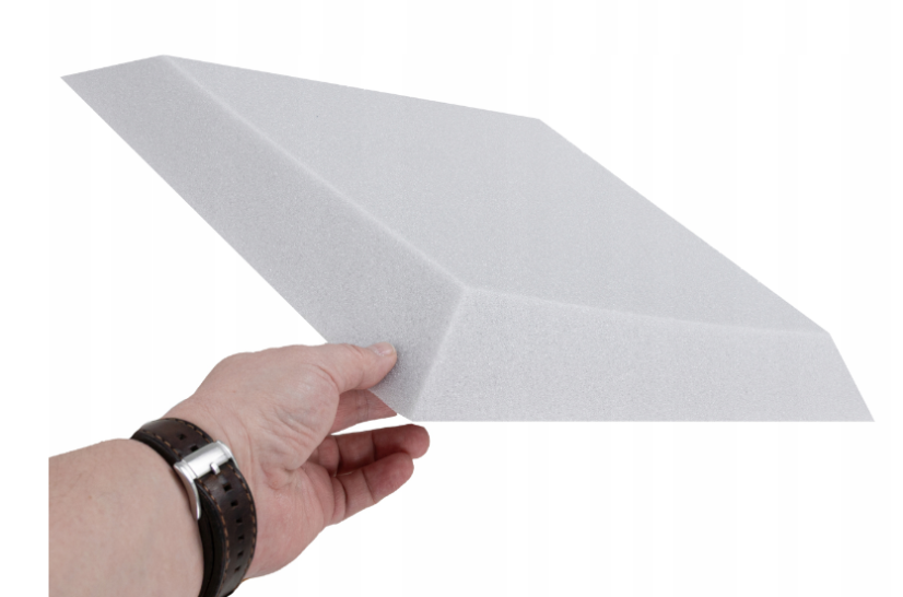 Akustična trapezna ploča 50x50 cm, debljina 5 cm, svijetlosiva