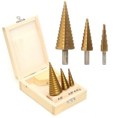 Stepenaste bušilice, set od 3 kom u koferu TA4036
