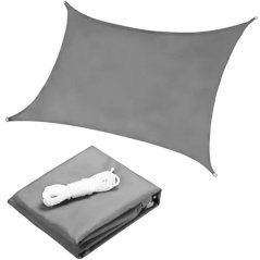 Градински слънцезащитен екран 2x3m сив 180g/m2