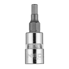 H4-es hatszög 1/4"-es dugókulcs, rövid, 37 mm 10-311