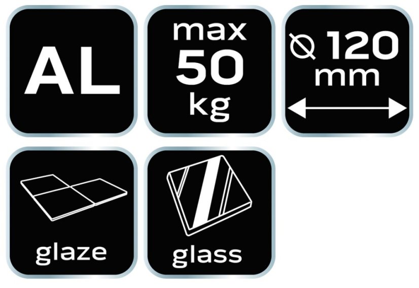 Aluminijska vakuumska čaša za prozore, jednostruka, 50 kg 56-801