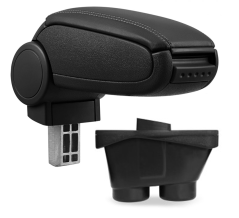 Naslon za ruku za Peugeot 208, crni, ekokoža