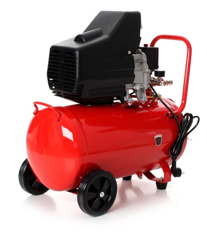 Olajos légkompresszor 50 l, 8 bar, 2,8 kW, 206 l/perc, 230 V, hordozható, műhely/autóipar számára, Kraft&Dele KD401