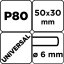 Laminált lemez 50 x 30 x 6 mm, P80 58T395