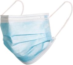 Jednorázové rúško na tvár s gumičkou, 50ks trojvrstvové