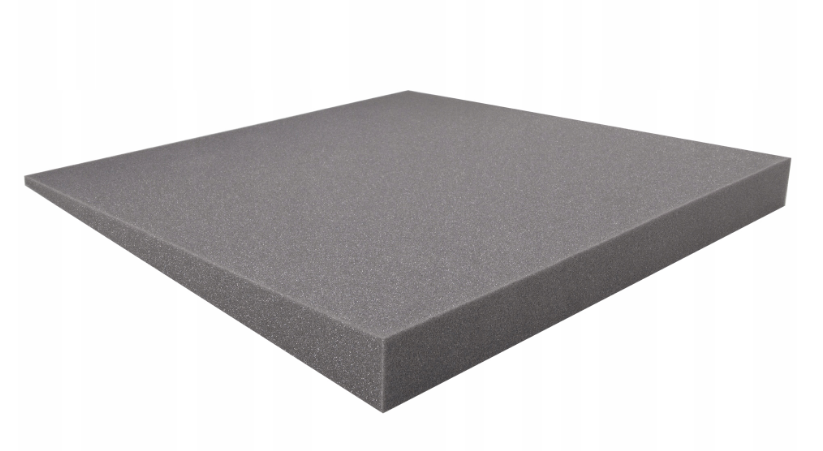 Akustična ploča 3D s kosim rubovima, 50x50 cm, debljina 5 cm, tamnosiva