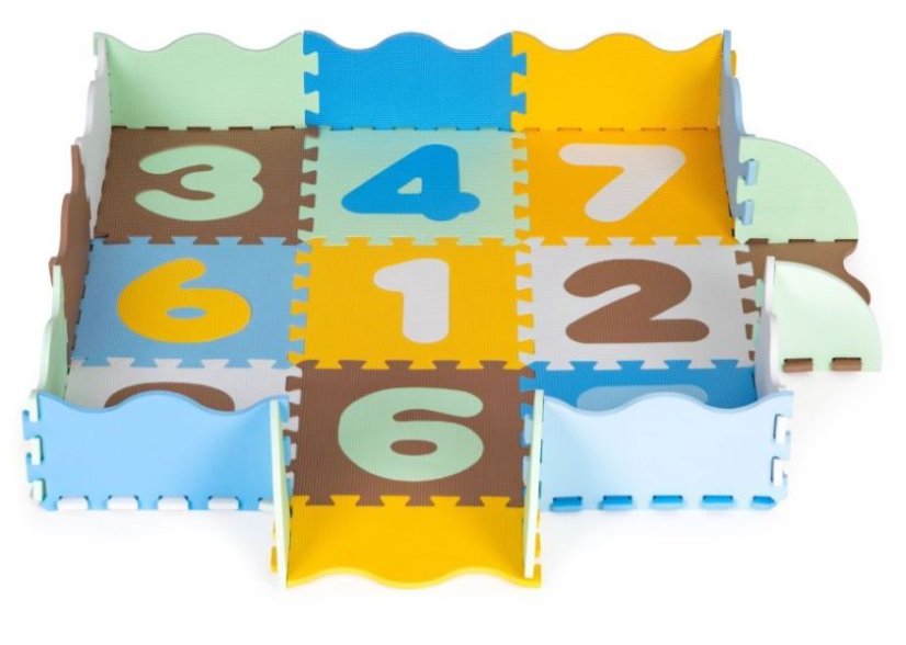 Puzzle cu spumă - covor educativ 114x87cm Color number
