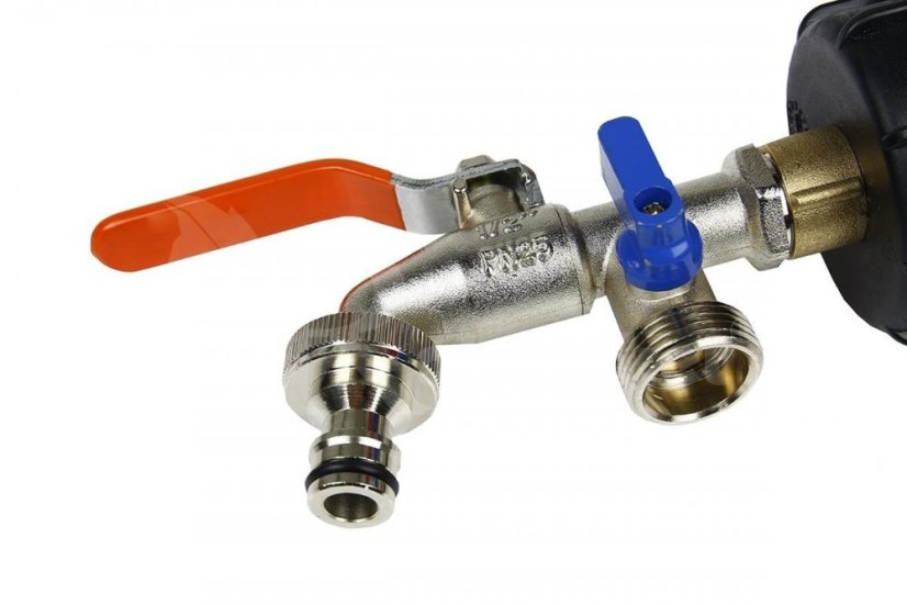 Robinet metalic pentru rezervor container de 1000L - IBC 61 MM PKR 1/2" CU CUPLE RAPIDE