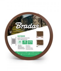 Kerítés árnyékoló szalag 4,75cm x 35m Brown 450g/m2 + klipszek