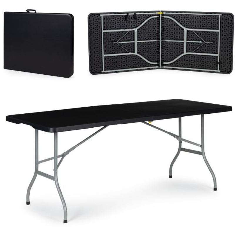 Masă pliabilă de catering 180cm Black