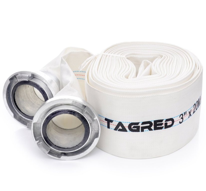 Feuerwehrschlauch mit Schnellkupplungen für Pumpen 3" 20 m PU – PVC-Einlage TA532