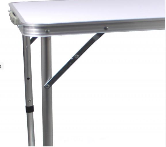 Masă de camping 120x60x70 cm ?i 4 scaune White