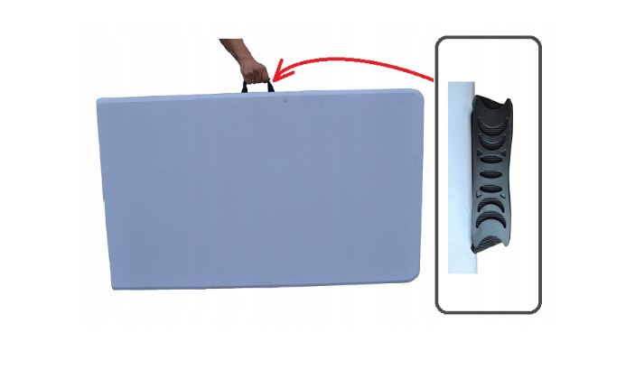 Gostinska miza zložljiva 180cm črna