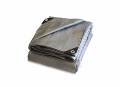 Ezüst színű takaró ponyva 3x5 m 200 g/m2