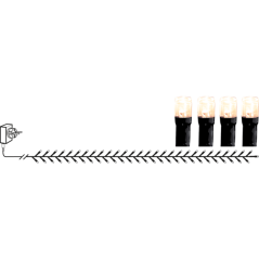 Svetelná reťaz 24m 1200 LED Teplá biela