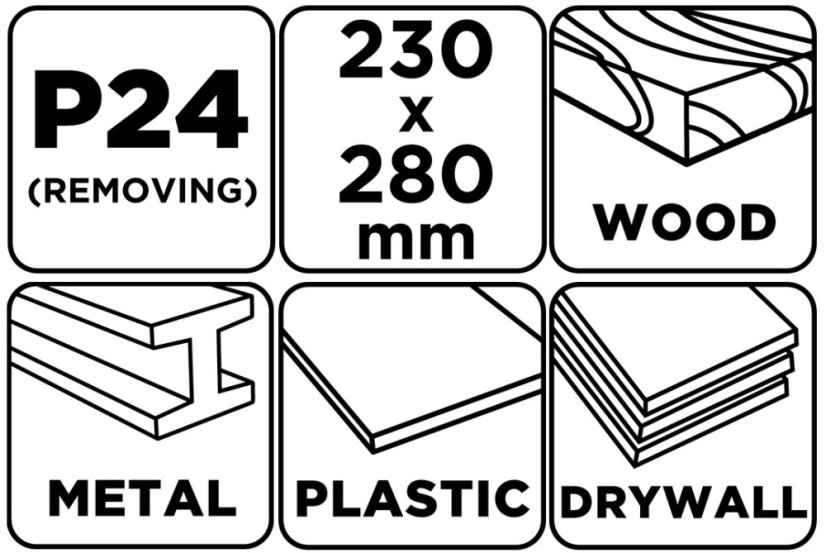 Csiszolópapír 230 x 280 mm, P24 58T340
