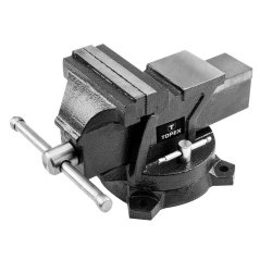 Zverák liatinový pevný s otočnou základňou, 100 mm 07A210