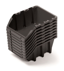 Plastični zaboji 160x98x160mm Black 8ks