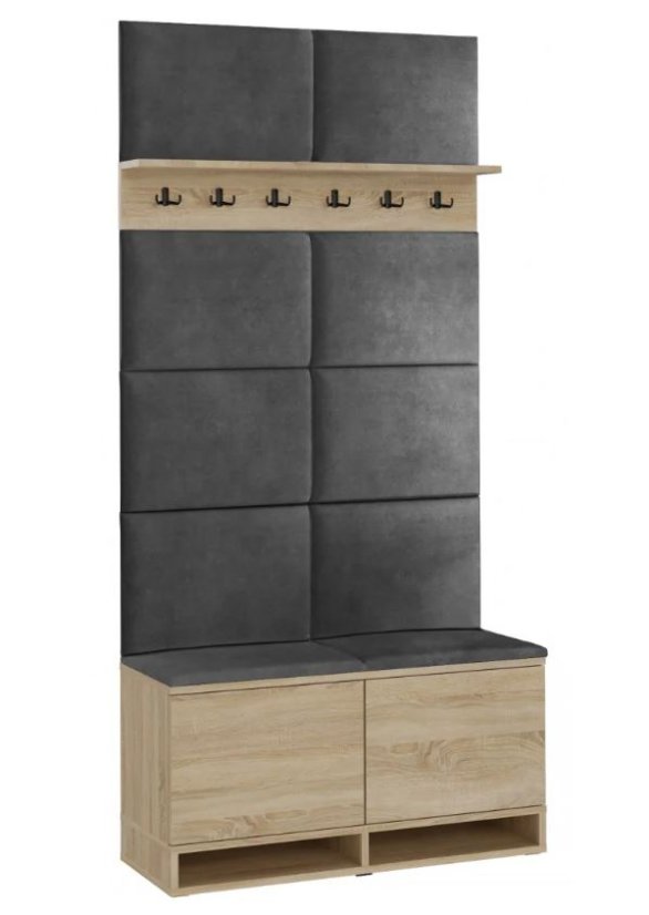 Előszobafal akasztós Sonoma/ Grey