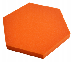 Akustický panel Hexagon 50x50cm, tloušťka 3cm, oranžový