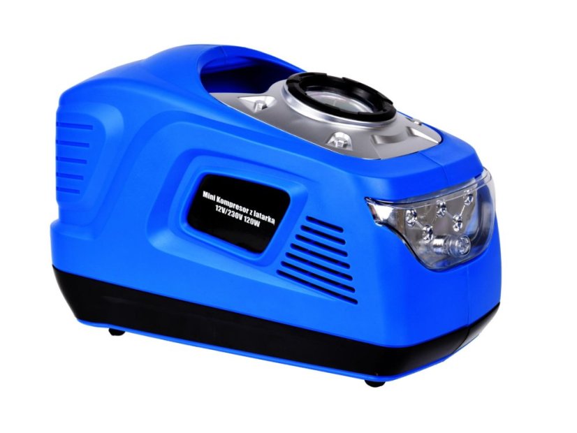 Mini kompresszor LED világítással 12V / 230V 100W G01260