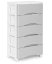 Regal na kolescih 5 polic White/ Grey