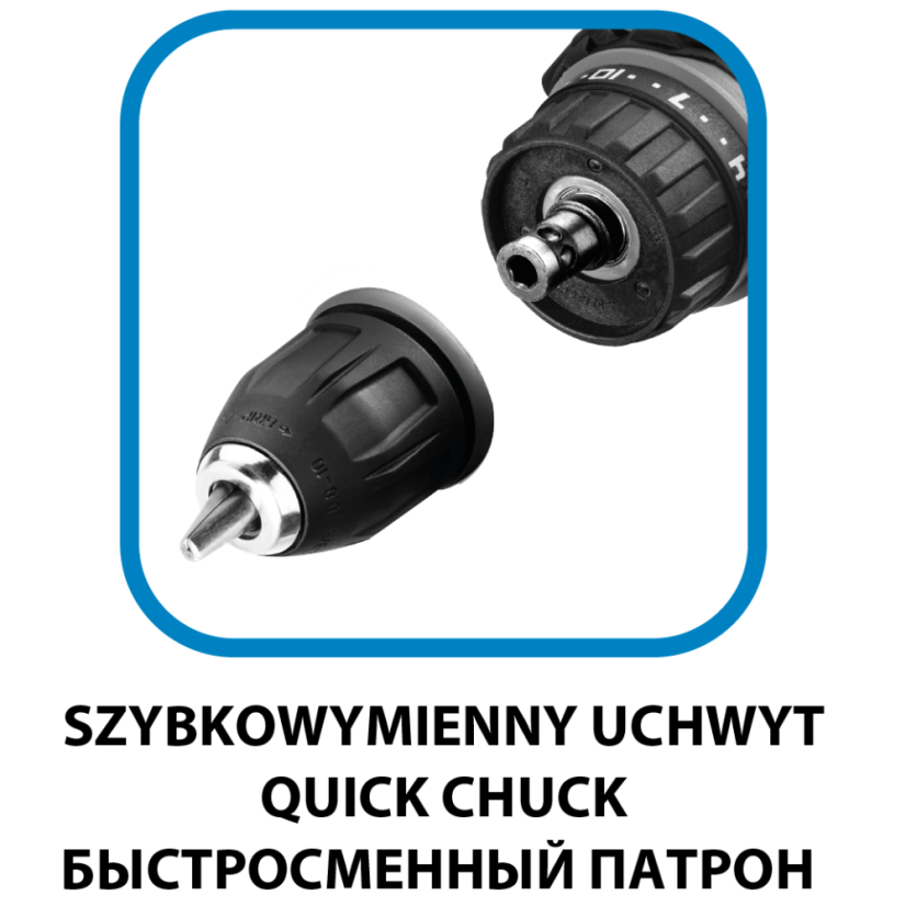 Mașină de găurit/înșurubat 300 W, mandrină detașabilă 10 mm, 58G793