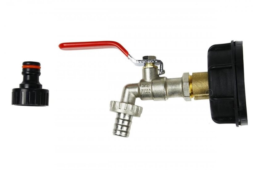 Fémszelep IBC tartályhoz 1000l 61mm IBC NKR 1/2" gyorscsatlakozóval 1000l 61mm IBC NKR 1/2" tartályhoz