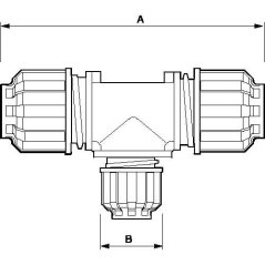 Reducir troputni ventil fi 40 x 25 x 40 mm GW 9ALRTR4025