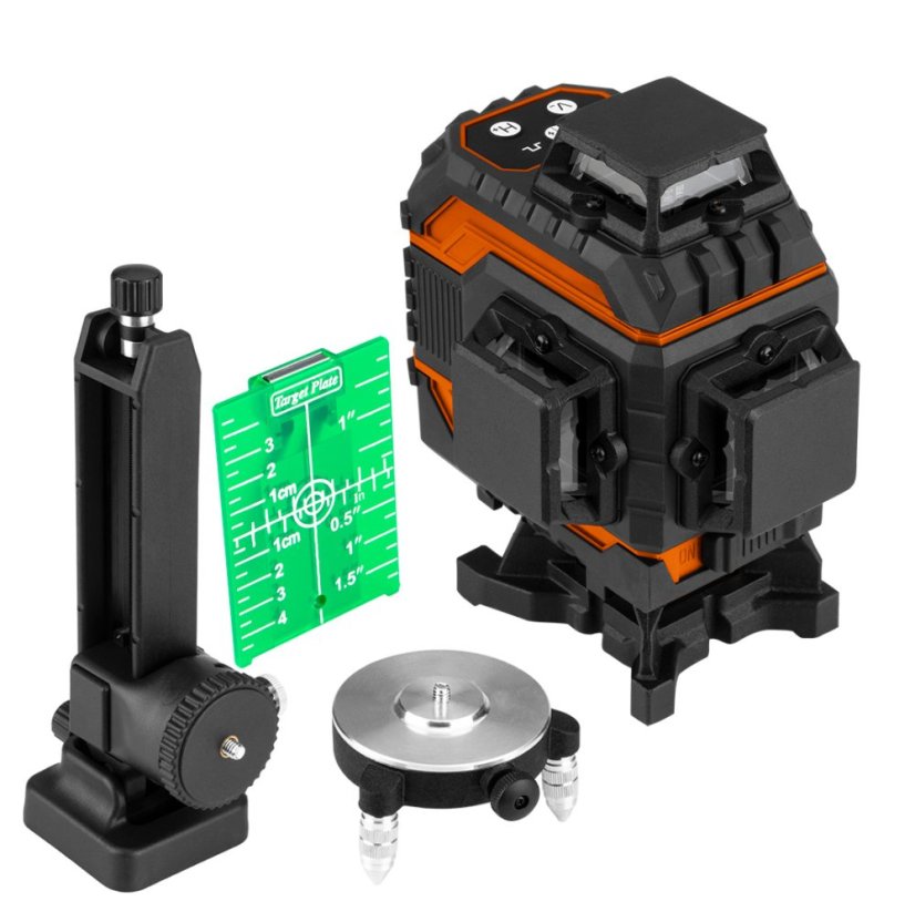 3D-Laser, 12 Linien, grün, Gehäuse, Zieltafel, Magnethalter, Ladegerät 75-140