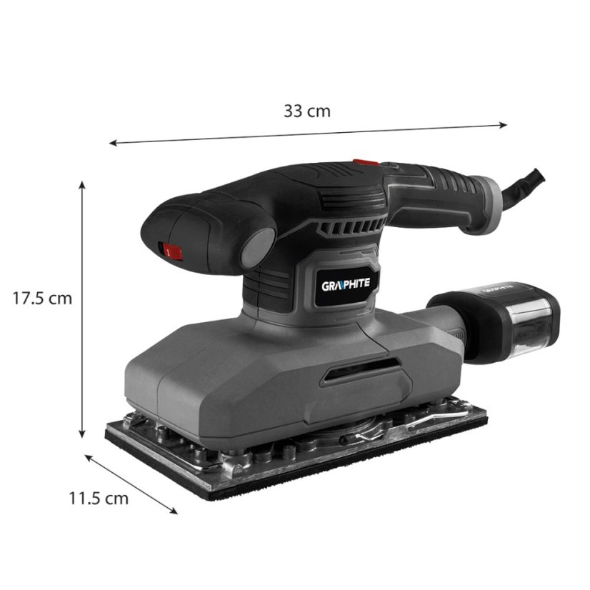 Orbitális csiszológép 380W, lapát 115x230 mm 59G329