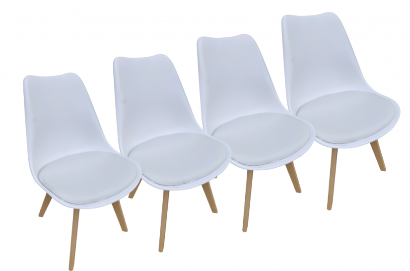 Etkezőszékek 4db fehér Basic