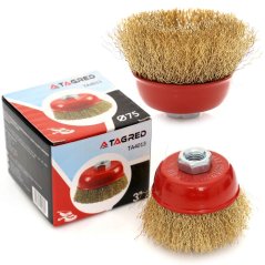 Bakrena žična krtača, spredaj, 75 mm, M14 TA4013