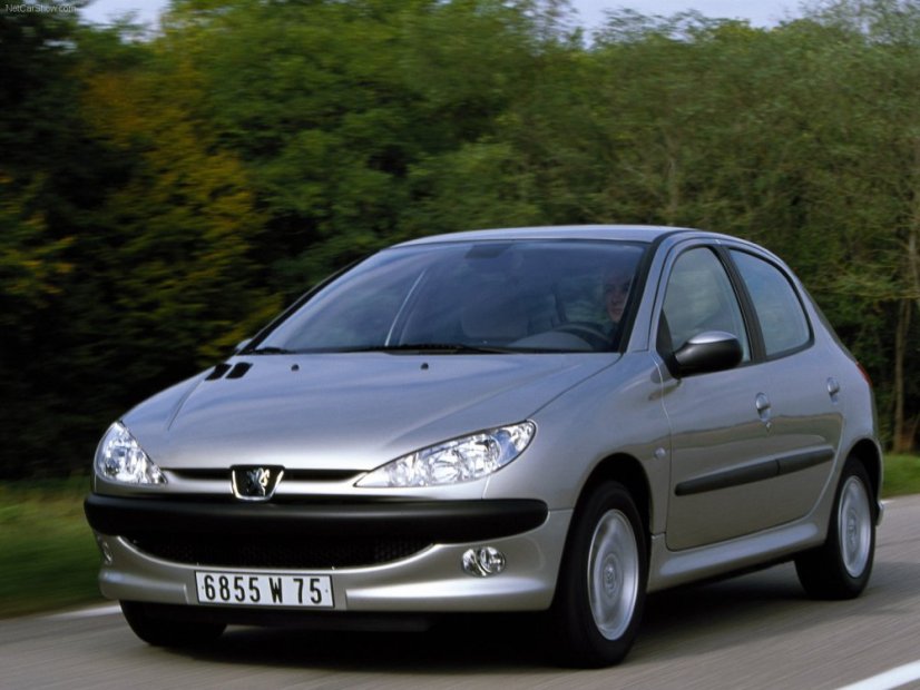 Armlehne Peugeot 206, schwarz, Textilbezug