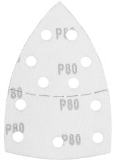 Hârtie de șlefuit cu Velcro, fier 102 x 152 mm, P80, 5 buc, cu 11 găuri 58T302