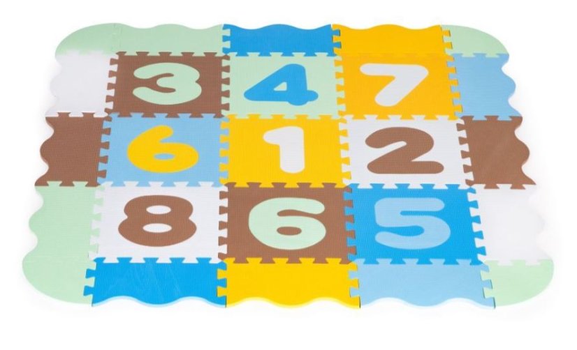 Puzzle cu spumă - covor educativ 114x87cm Color number