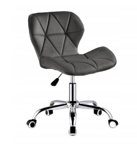 Bürostuhl Samt Dark Grey