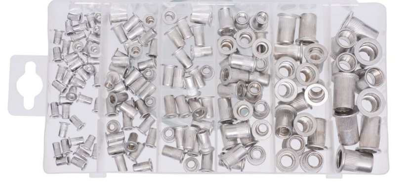 Aluminijske zakivne matice M3 M4 M5 M6 M8 M10 150 kom TA4095