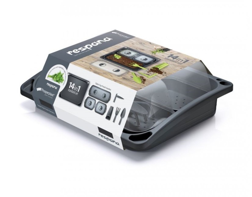 Mini üvegház szerszámokkal 57,6x46x19cm RESPANA Antracit