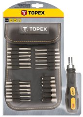 Комплект накрайници за винтоверти и удължители с държач, 26 бр. 39D352