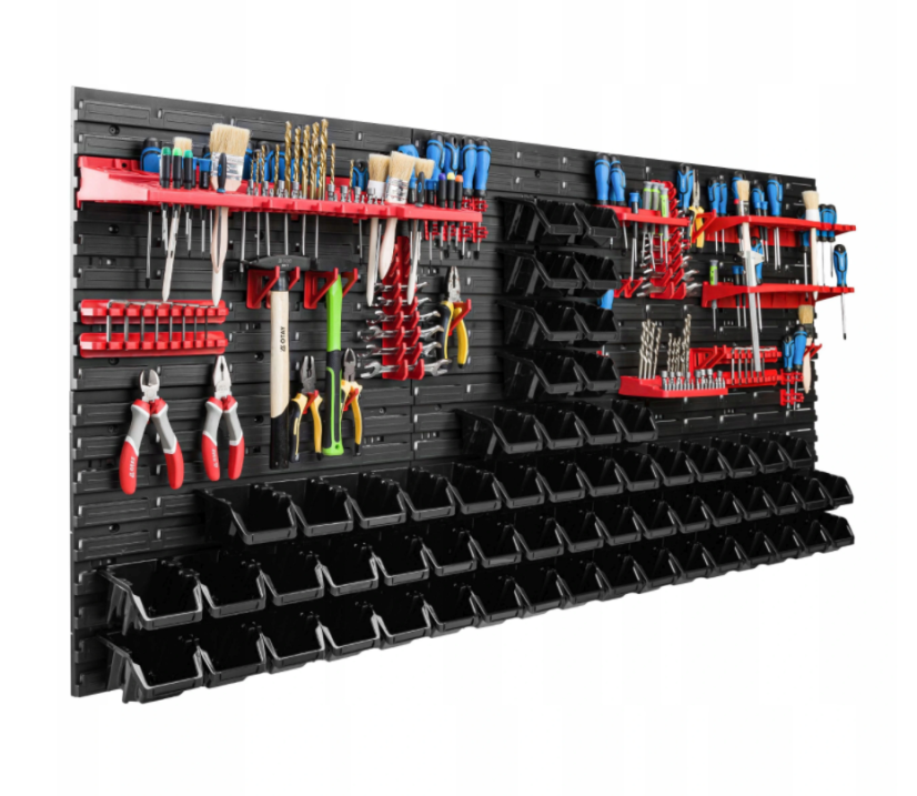 Werkzeugwand 172x78cm + 60 Boxen