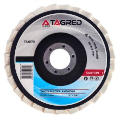 Filcni disk za poliranje kovin, v obliki pahljače, lamelast 125x22,2 mm TA1070