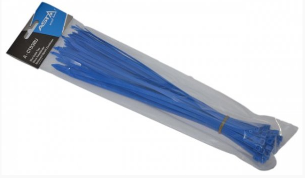 Kábelkötegelők kék 5x300mm 50db A-CT53BU Kábelkötegelők kék 5x300mm 50db A-CT53BU