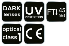 Schutzbrille, getönte Gläser, Widerstandsgrad F 97-504