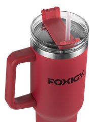 Cană termorezistentă cu pai pentru mașină 1200ml Burgundy